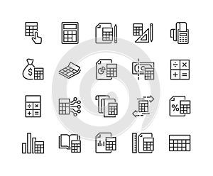 Line Calculation Icons