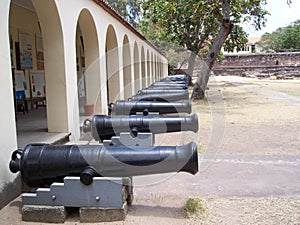 Line of canons fort jesus