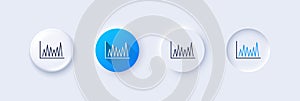 Line chart icon. Financial graph sign. Line icons. Vector