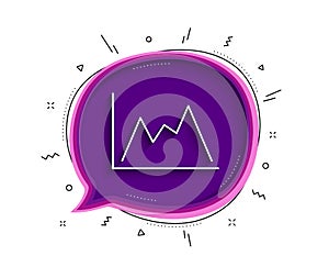 Line chart icon. Financial graph sign. Vector