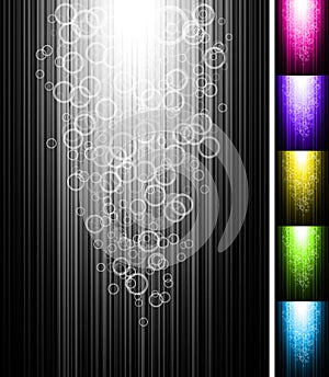 Line with circles shine vertical background
