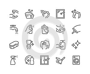 Line Cleaning Icons