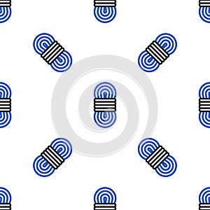 Line Climber rope icon isolated seamless pattern on white background. Extreme sport. Sport equipment. Colorful outline