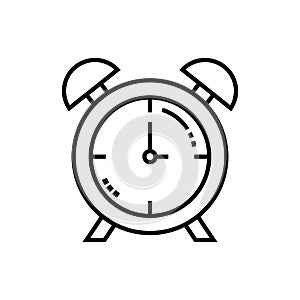 Line Clock Icon Representing Time Management in School Setting