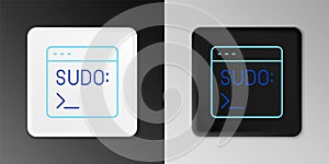 Line Code terminal icon isolated on grey background. Browser window with command line. Command panel. Programming coding