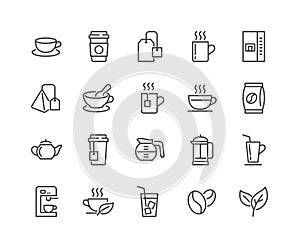 Line Coffee and Tea Icons