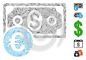 Line Collage Currency Cash Icon