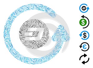 Line Collage Dash Chargeback Icon