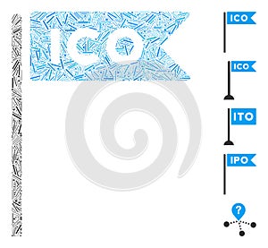 Line Collage ICO Flag