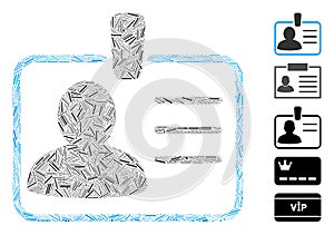 Line Collage Personal Badge Icon