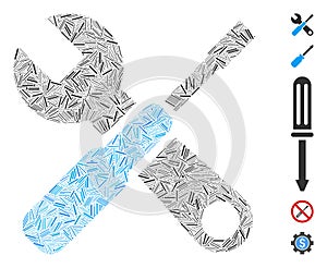 Line Collage Tuning Tools Icon