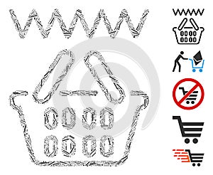 Line Collage Web Shop Basket