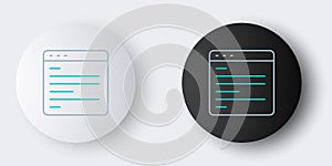 Line Computer api interface icon isolated on grey background. Application programming interface API technology. Software