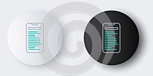 Line Computer api interface icon isolated on grey background. Application programming interface API technology. Software