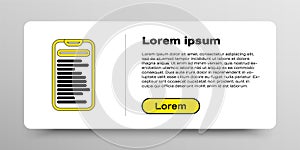 Line Computer api interface icon isolated on white background. Application programming interface API technology