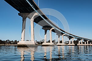 Line of Concrete/Steel Girders Supporting the Coronado Bridge