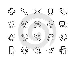 Line Contact Icons