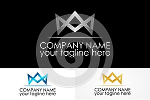 line crownd metalic logo