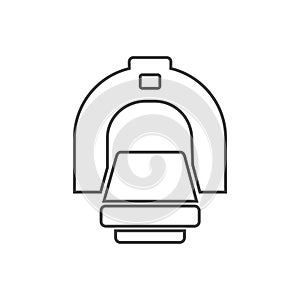 Line CT scan icon, CT scanner