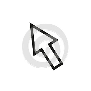 Line cursor icon in trendy flat style isolated on background. line cursor icon page symbol for your web site design line cursor