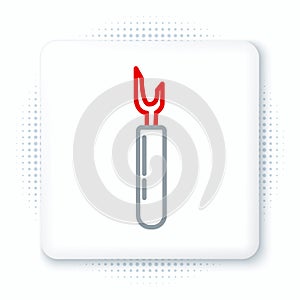 Line Cutter tool icon isolated on white background. Sewing knife with blade. Colorful outline concept. Vector