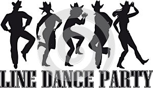 Line dance clip-art