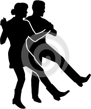 Line dancing couple photo