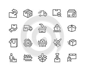 Line Delivery Icons