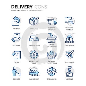 Line Delivery Icons