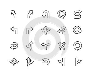 Line Direction Icons