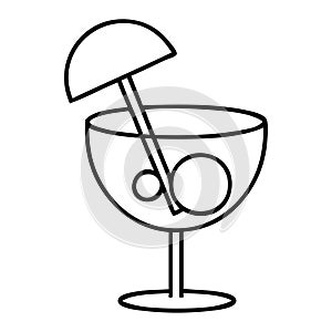 line drawing cartoon fancy cocktail