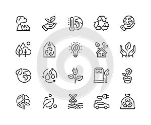 Line Eco Icons