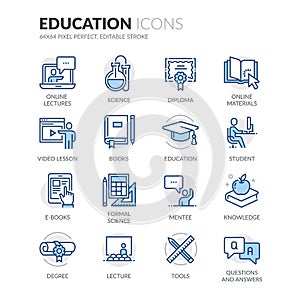 Linka vzdělání ikony 