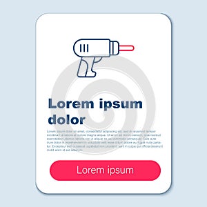 Line Electric drill machine icon isolated on grey background. Repair tool. Colorful outline concept. Vector