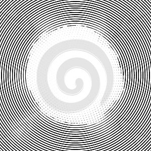 Line elements circle halftone background