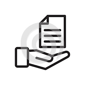 Protection vector thin line icon