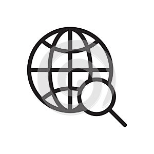 Web vector thin line icon