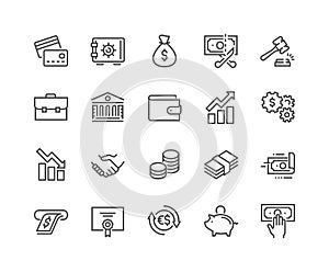 Line Finance Icons