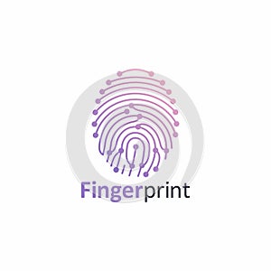 Line Fingerprint artificial intelligence logo