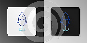 Line Fishing lure icon isolated on grey background. Fishing tackle. Colorful outline concept. Vector