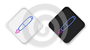 Line Fountain pen nib icon isolated on white background. Pen tool sign. Colorful outline concept. Vector
