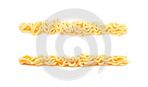 Line of frosting cream isolated