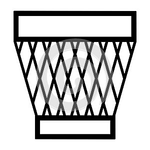 Line Garbage Can Icon