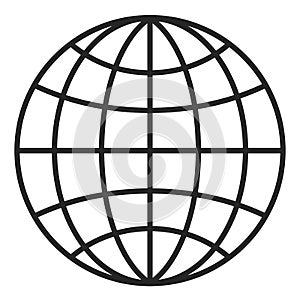 Line globe icon