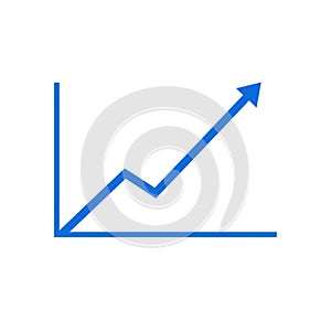 Line graph with a blue upward-trending line on a white background. The graph consist