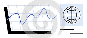 Global Data Analysis with a Line Graph and World Globe Representation