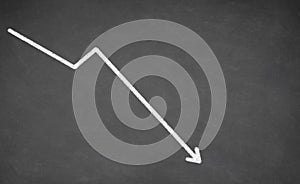 Line graph showing a downward trend