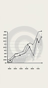 Line graph with two sets of data points represented by lines with circles, plotted
