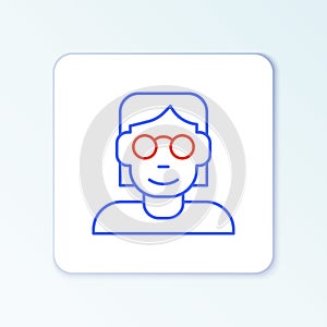 Line Hacker or coder icon isolated on white background. Programmer developer working on code, coding, testing, debugging