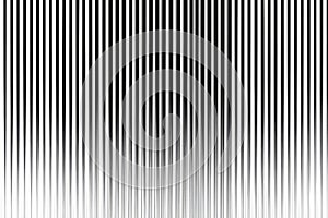 Line Halftone Gradient Effect Pattern. Vertical Straight Lines Background. Black